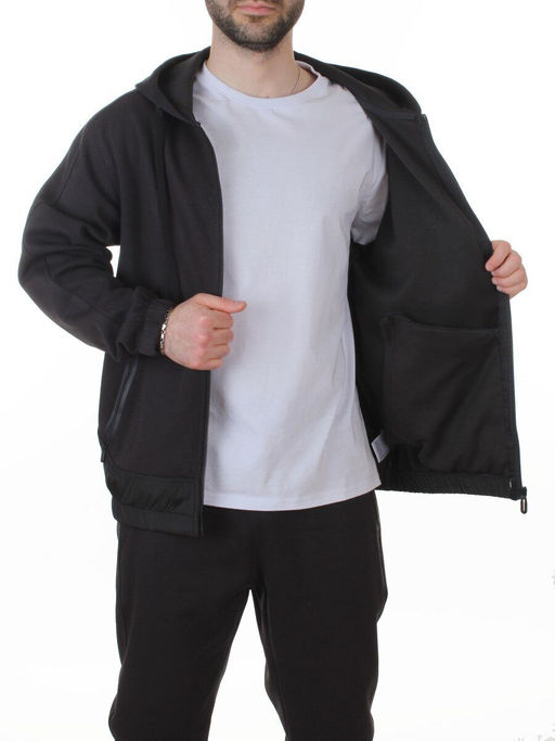 AAL-710 DK. GRAY Костюм спортивный мужской (85% хлопок, 15% полиэстер)