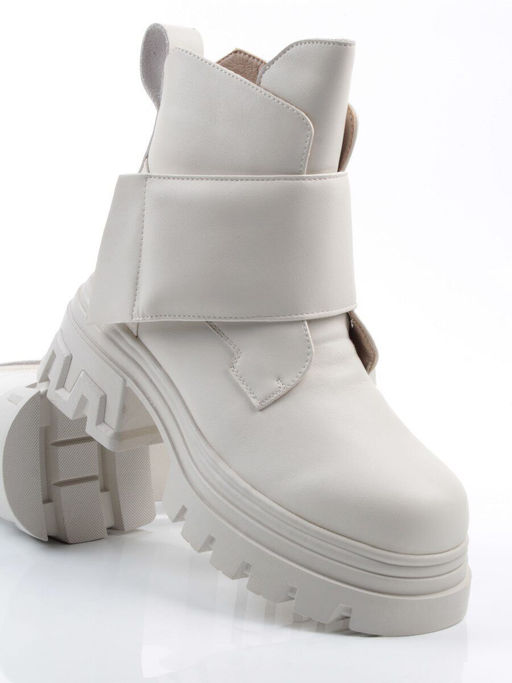 04-PAS148-2Z MILK Ботинки зимние женские (натуральная кожа, 100% шерсть)