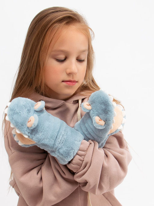 Варежки детские меховые Kim Lin  фото 2