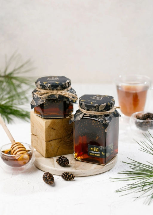 Мёд Cedar Immuno с сосновой шишкой, 100 г - Сибирский кедр фото 3