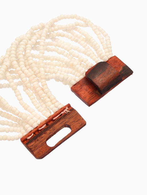 Браслет плетёный, 20×5 см, белый