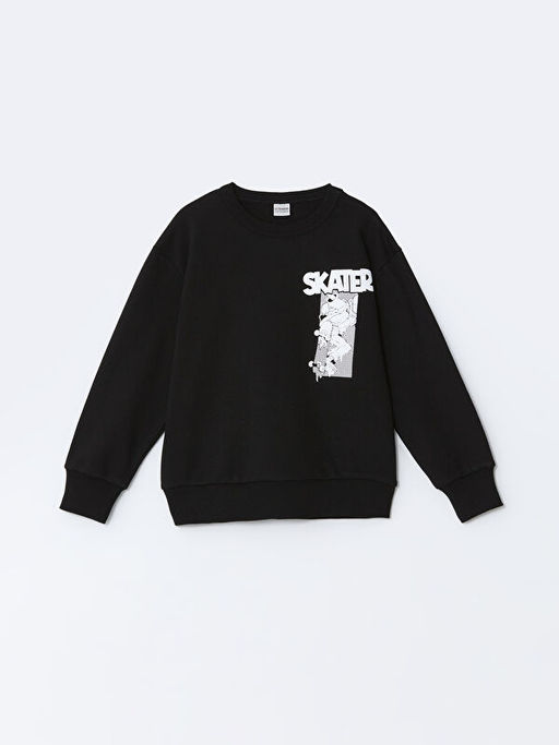 Bisiklet Yaka Erkek ?ocuk Sweatshirt