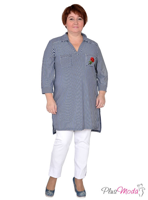 Рубашка Модель №411-A размеры 44-80 - Plusmoda фото 2