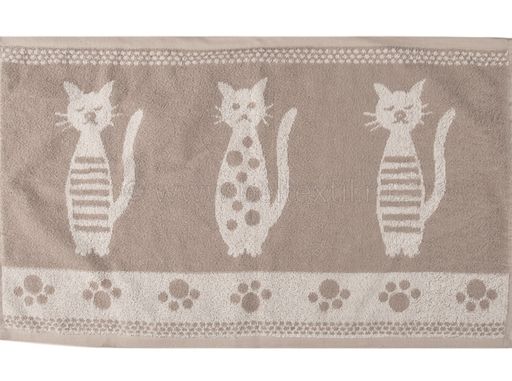 6с104.511ж2 Коты (лен3) Полотенце махровое 67х40см