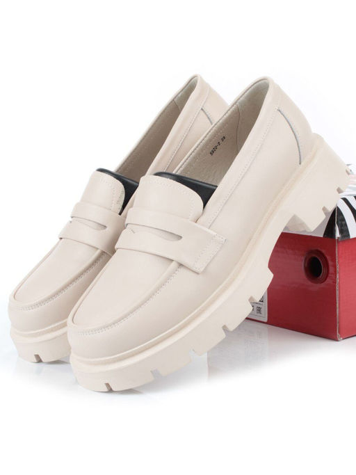 03-5920-2 BEIGE Лоферы женские (натуральная кожа) - Фабричный китай фото 15