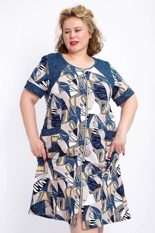 Халат 004 домашний на молнии