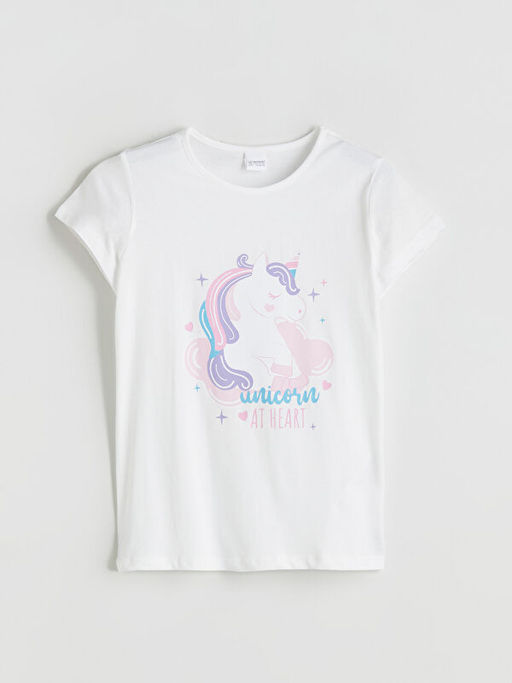 Bisiklet Yaka K?z ?ocuk Kaprili Pijama Tak?m?