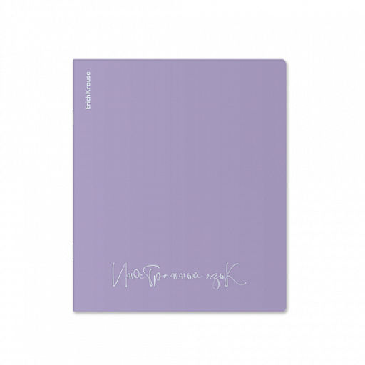 Цена за 6 шт. Тетрадь общая ученическая с пластиковой обложкой на скобе ErichKrause Pastel ассорти, Иностранный язык, 48 листов, клетка  фото 2