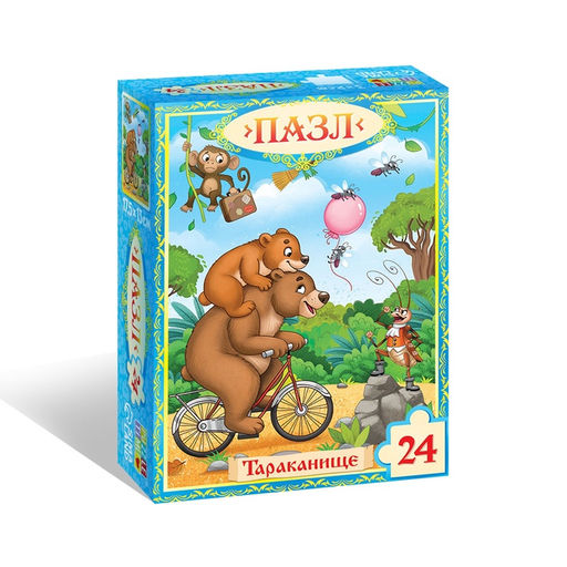 Цена за 3 шт. Пазл «Тараканище», Корней Чуковский, 24 детали