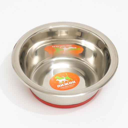 Миска стандартная с нескользящим силиконовым основанием, 400 мл, красная - Пижон фото 3