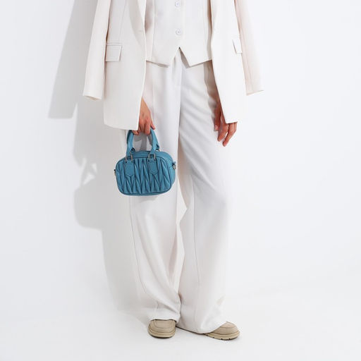 Сумка кросс-боди на молнии, цвет голубой - Simaland фото 7