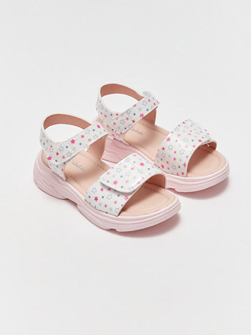 Bask?l? C?rt C?rtl? K?z ?ocuk Sandalet