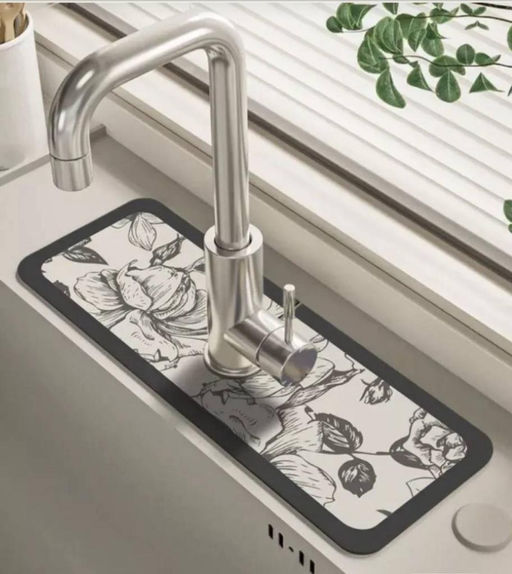 Кухонный коврик для смесителя Индиго, дождевик для кухонной раковины 38х14см