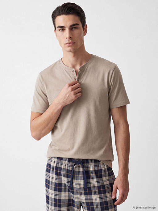 Пижама мужская Standart Kalip Ekose Pijama Takım