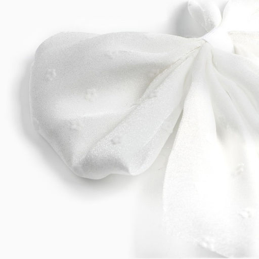 Бант для волос на резинке школьный, белый, 18×15 см, Минни Маус