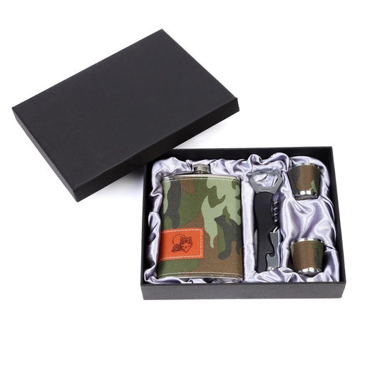 Подарочный набор Хаки: фляжка 270 мл, нож, 2 стопки - Сима-ленд фото 3