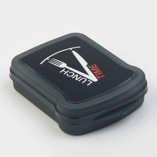 Цена за 2 шт. Контейнер для бутербродов Бытпласт, 17×13×4.2 см, пластик, чёрный