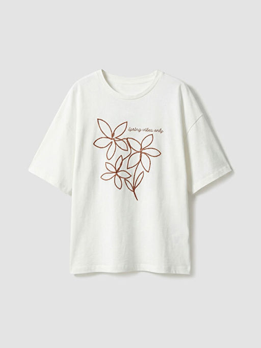 Bask?l? K?z ?ocuk Ti??rt ve Pantolon