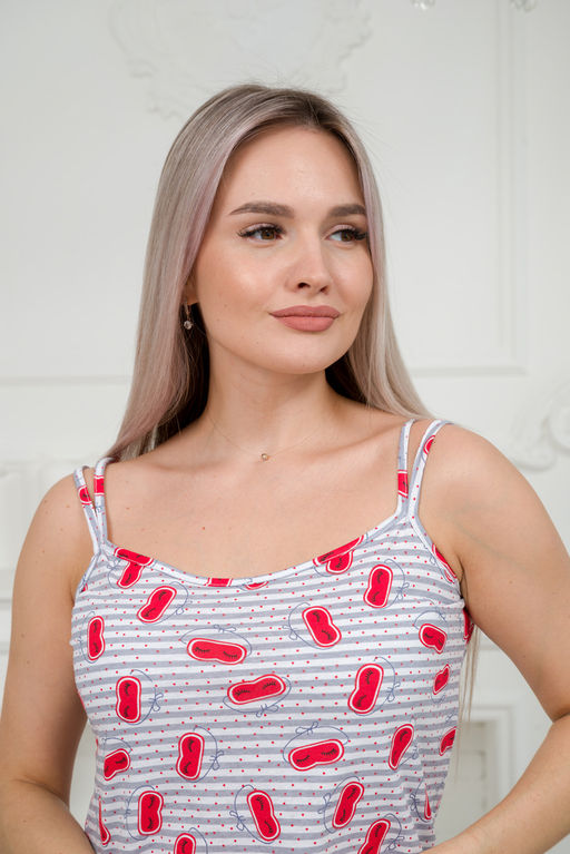 Ночная сорочка из кулирки Оливия красный морфей - Амадэль фото 9