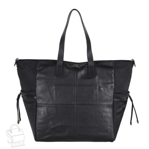 Сумка дорожная кожаная 9010W black Polina&Eiterou в Новосибирске