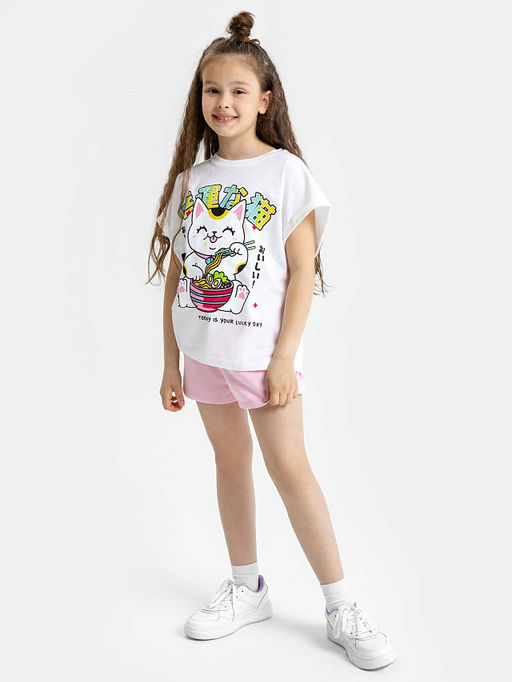 Шорты для девочек розовые со шнурком - Mark formelle фото 2