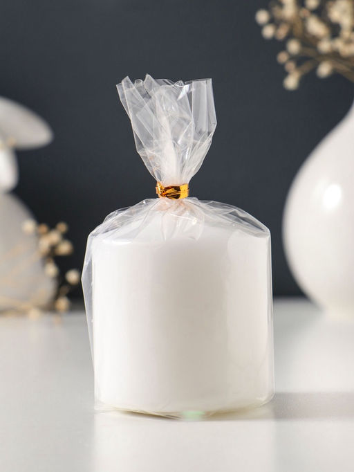 Свеча-столбик 6х6,5 см, цв. белый