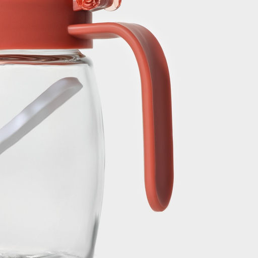 Сахарница стеклянная с ложкой Доляна «Коралл», 8×11,5 см