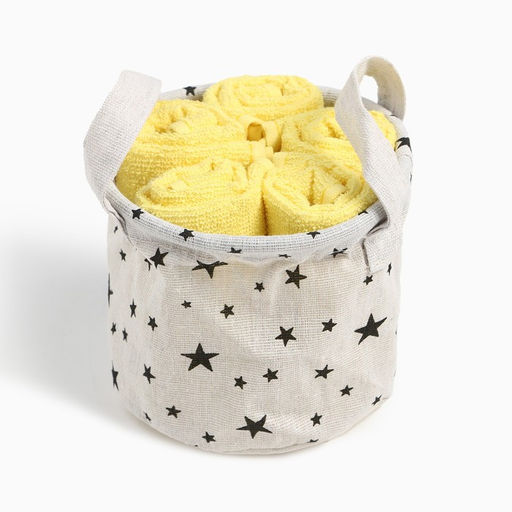 Набор махровых декоративных салфеток Этель Stars 30х30см-5шт, 100% хлопок  фото 5