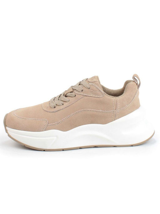 05-A504-4 DK. BEIGE Кроссовки женские (натуральная замша)
