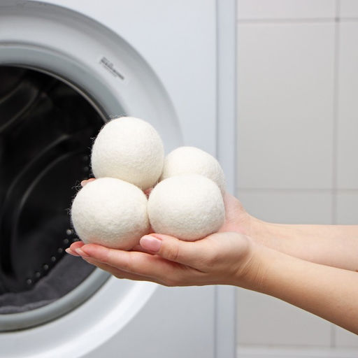 Шарики для стирки и сушки белья, набор 6 шт., натуральная шерсть