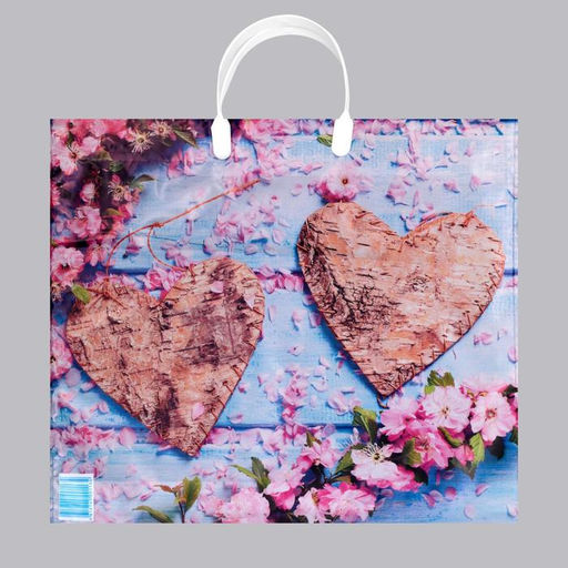 Цена за 10 шт. Пакет Ассорти цветы, полиэтиленовый с пластиковой ручкой, МИКС 100 мкм 38?35 см