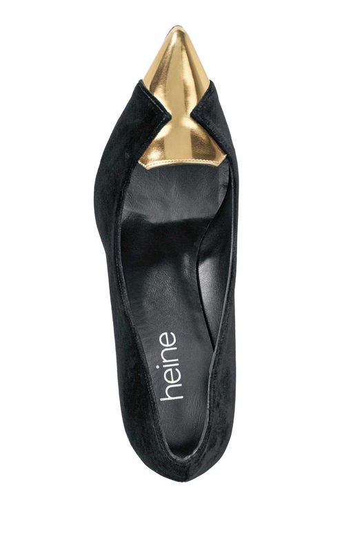 Туфли, черно-золотистые - Heine фото 4