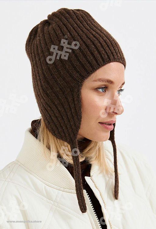 Шапка ушанка из 100% монгольской шерсти (арт. 05144) - Монголка фото 5