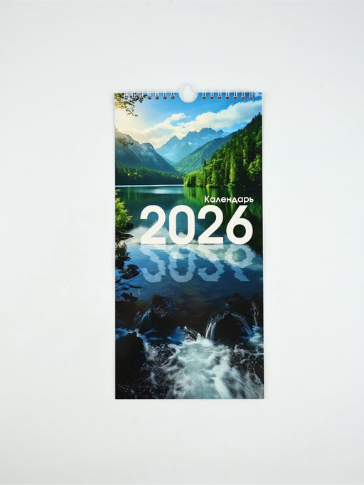 Календарь на ригеле «Природа 2026» 16.5×34 см