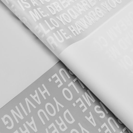 Цена за 20 шт. Пленка для цветов матовая, Письмо прозрачное, 58х58см, белый - UPAK LAND фото 2