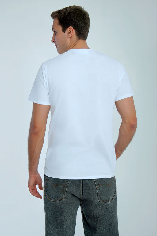 Арт. 61112/9 Футболка мужская 48-58 (6 шт) Цвет:белый - Идеал фото 4