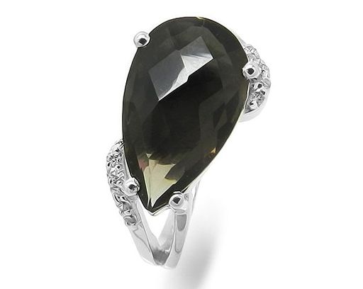 Кольцо из серебра раухтопаз, Ранелия