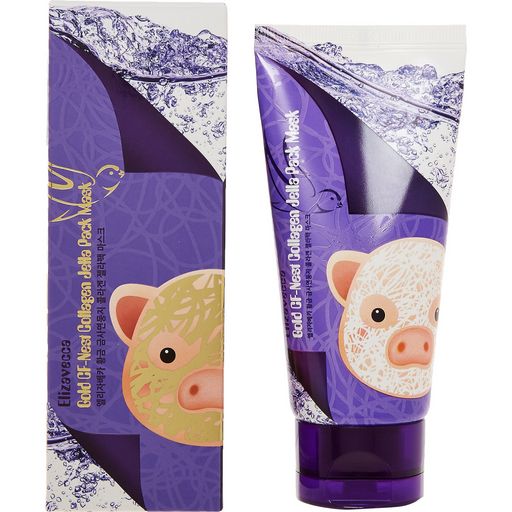 ELIZAVECCA - МАСКА - ПЛЁНКА ДЛЯ ЛИЦА GOLD CF - NEST COLLAGEN JELLA PACK MASK, 80 ML  фото 3