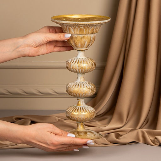 Подсвечник металл «Ярусы» для одной свечи 16×16×31 см