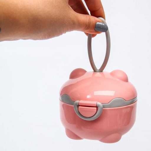 Контейнер для детского питания Мишка 1, 150 мл, розовый