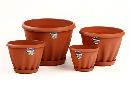 Горшок Знатный 2,0 л, d-180, с/п, терракот, арт. Мп302Т - Полимербыт фото 2