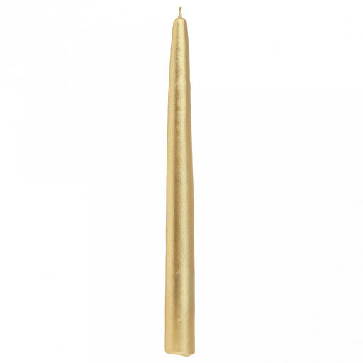 Свеча "Столовая коническая" д1,8см, h20см, парафин, золотой, 30гр (Россия)