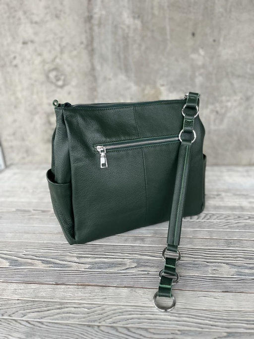 Женская кожаная сумка хобо 8919-9 Грин - Sergio valentini фото 5