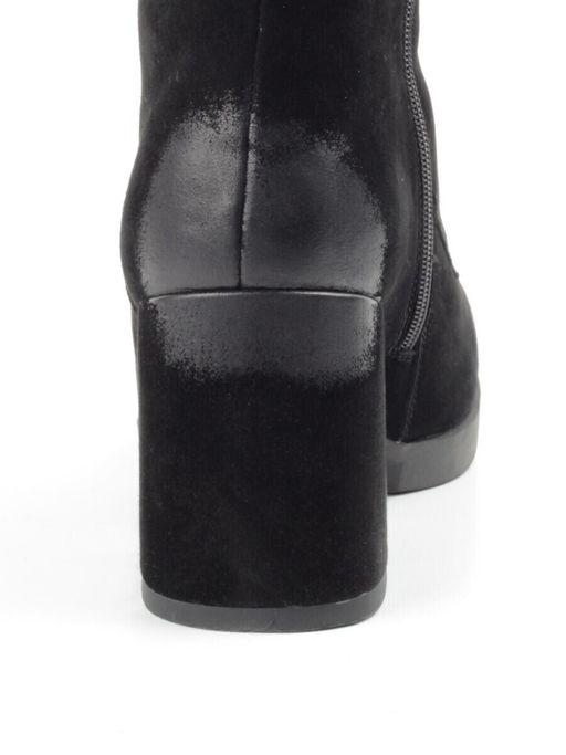 04-XR135-1 BLACK Ботинки зимние женские (натуральная замша, натуральный мех)