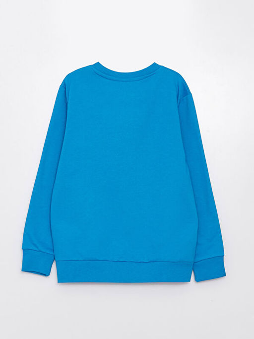 Bisiklet Yaka Sonic Bask?l? Uzun Kollu Erkek ?ocuk Sweatshirt - Waikiki фото 2