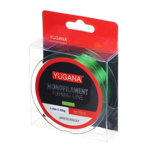 Леска монофильная YUGANA, диаметр 0.14 мм, тест 2.45 кг, 100 м, зелёная  фото 3