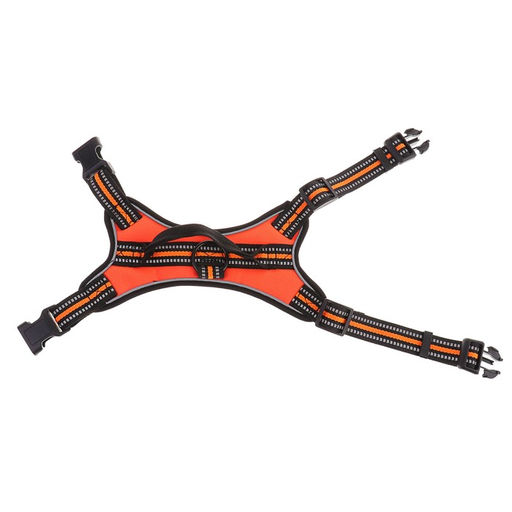 Шлейка улучшенная К7 мягкая светоотражающая, размер М, ОГ 52-66 см, вес 9,5-17,5 кг, оранжевая 38116 - Пижон фото 3