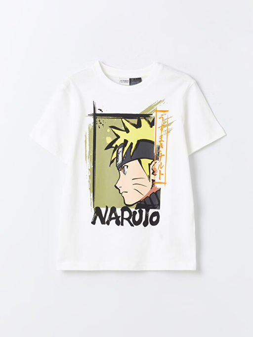 Bisiklet Yaka Naruto Bask?l? K?sa Kollu Erkek ?ocuk Ti??rt - Waikiki фото 3