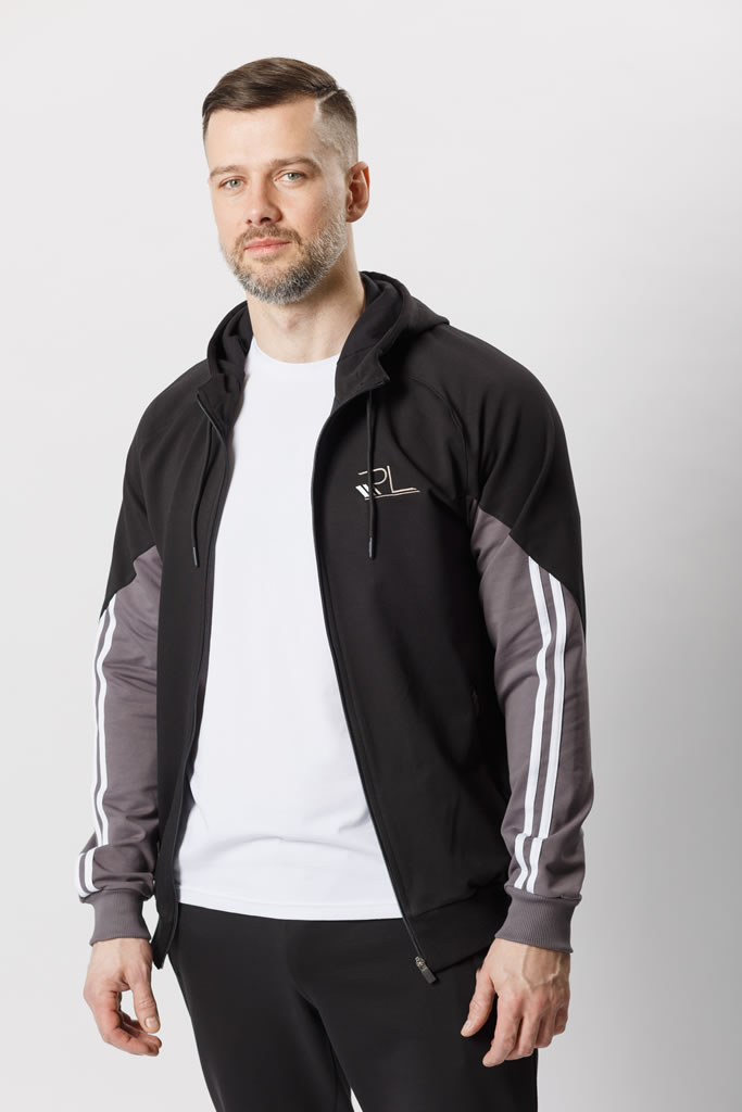 Спортивный костюм М-1864: Чёрный / Кофе - Relay фото 6