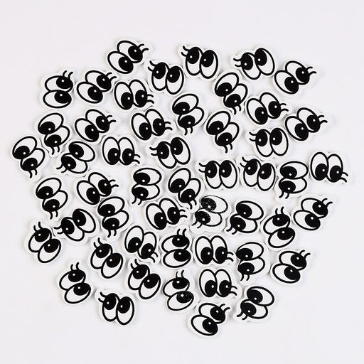 Глаза, набор 50 шт., размер 1 шт. 2 1,6 см, цвет чёрный - Школа талантов фото 2